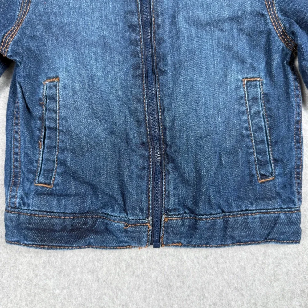 OshKosh B'gosh Denim Jacket 2T Blue Corduroy Collar Workwear Trucker Coat